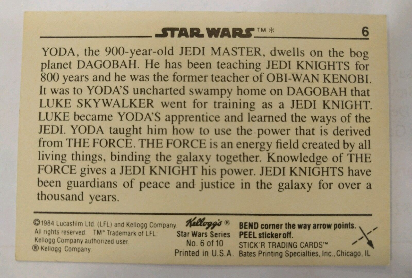 young jedi rare cards